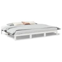 Bedframe Family zonder matras 270x200 cm massief grenenhout wit - thumbnail
