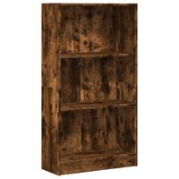 Boekenkast 60x24x109 cm bewerkt hout gerookt eikenkleurig - thumbnail