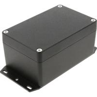 Hammond Electronics 1550Z108FBK Universele behuizing 125 x 81 x 59 Aluminium spuitgietwerk Zwart 1 stuk(s) - thumbnail