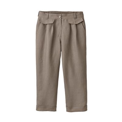Linnen 3/4-broek, modder 36