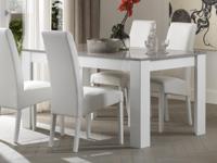 Eettafel MADONNA rechthoekig 190 cm hoogglans wit/hoogglans beton - thumbnail