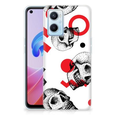 Silicone Back Case OPPO A96 | OPPO A76 Skull Red Silicone Back Case OPPO A96 | OPPO A76 Skull Red