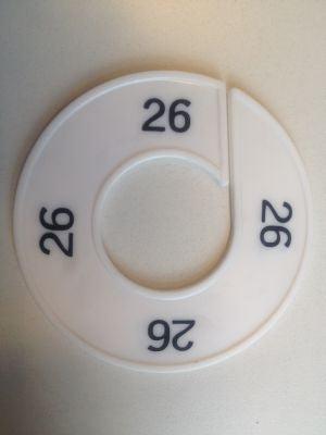 Maatring wit/zwart 26