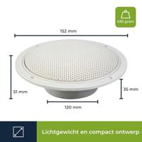 Set van twee waterbestendige konische 5 inch luidsprekers met rooster 80w / 8 ohm (1 paar) Velleman - Velleman - thumbnail