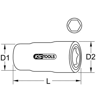 KS Tools 1171220 117.1220 Verwisselbare kop 20 mm