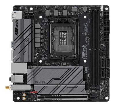 ASRock Z790M-ITX WiFi Moederbord Socket Intel LGA 1700 Vormfactor Mini-ITX Moederbord chipset Intel® Z790
