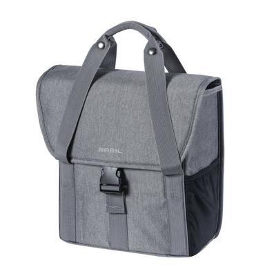 Basil go-single bag - enkele fietstas - dames - fietsen - grijs mêlée
