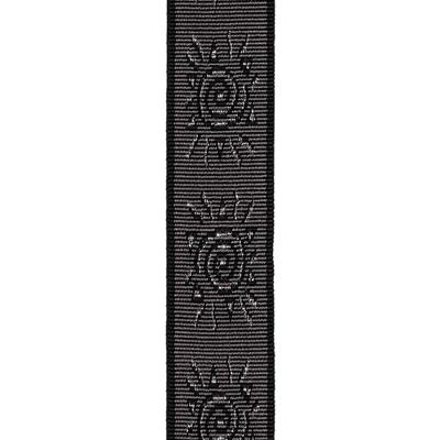 D&apos;Addario Auto Lock Woven Nylon Guitar Strap Silver Suns gitaarband