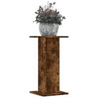 Plantenstandaards 2 st 30x30x60 cm bewerkt hout gerookt eiken - thumbnail