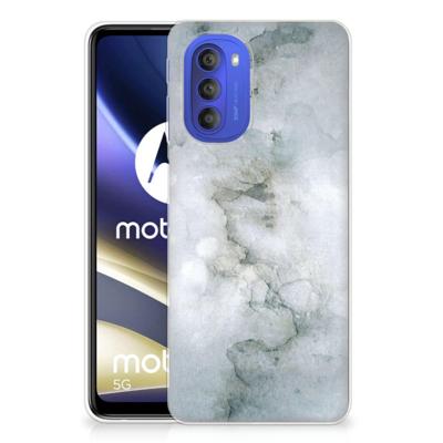 Smartphone hoesje Motorola Moto G51 5G Painting Grey Smartphone hoesje Motorola Moto G51 5G Painting Grey