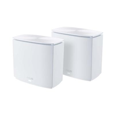 ASUS ZenWiFi AX Hybrid (XC5) AX3000 + Moca 2,5 Mesh WiFi 6 systeem (2 stuks) – afdekking in het hele huis tot 3.500 vierkante meter en 4 kamers voor dikke muren, AiMesh, veiligheid