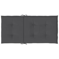 VidaXL Tuinstoelkussen lage rug oxford stof antracietkleur - thumbnail