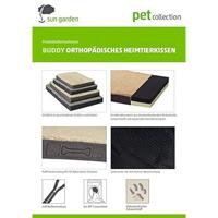 Sun Garden buddy orthopedisch hondenkussen 120x72x10cm beige/gemeleerd - thumbnail