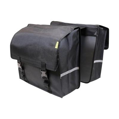 Dresco Super shopper dubbele fietstas 50 liter nylon zwart