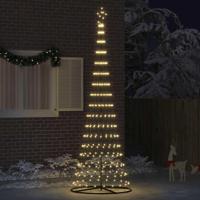 LED Kerstboom met 350 LED Warmwit 138.5 x 138.5 x 399 cm Metaal - thumbnail