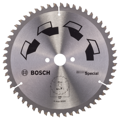 Bosch Accessoires Cirkelzaagblad Special 190X2X20/16,T54 - 2609256891