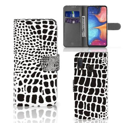 Samsung Galaxy A20e | Telefoonhoesje | Met pasjeshouder | Slangenprint
