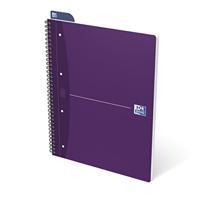 Collegeblok Oxford Office Essentials A4+ lijn 4-gaats 180 pagina&apos;s 80gr assorti | 5 stuks - thumbnail