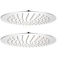 VidaXL Regendouchekop 2 st rond 25 cm roestvrij staal - thumbnail