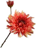 Silk-ka kunsttak chrysant 78cm oranje - thumbnail