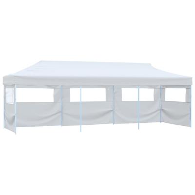 Partytent pop-up met 5 zijwanden 3x9 m wit