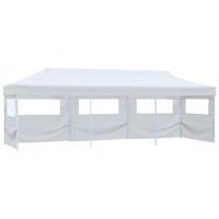 Partytent pop-up met 5 zijwanden 3x9 m wit - thumbnail