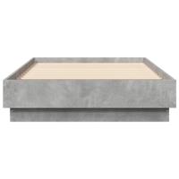 Bedframe met LED-verlichting betongrijs 75x190 cm - thumbnail
