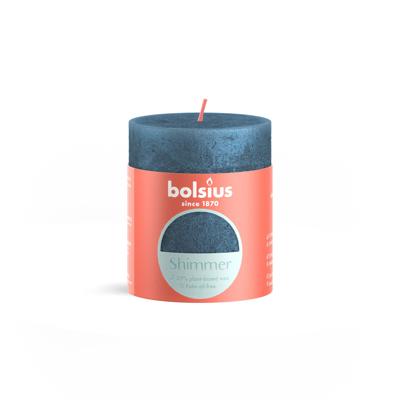 Bolsius Shimmer Stompkaars 8x6.8 cm Blauw