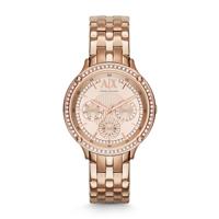 Armani Exchange horlogeband AX5406 Roestvrij staal (RVS) Rosé 18mm - thumbnail