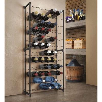 Tomado-Metaltex barbera wijnrek voor 50 flessen 108x50x26 cm zwart