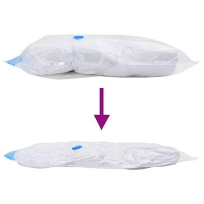 VidaXL Opslagzakken met opslag 5 pcs transparant en blauw 80 x 60 cm