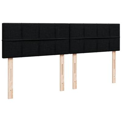 Boxspring met matras stof zwart 180x200 cm