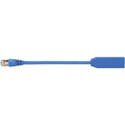 Telegärtner RJ45 Netwerk Adapter [1x RJ45-stekker - 1x RJ45-bus] 20.00 cm Blauw