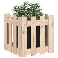 Plantenbak met hekontwerp 40x40x40 cm massief grenenhout - thumbnail
