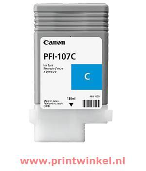 Canon inktcartridge PFI-107, 130 ml, OEM 6706B001, cyaan