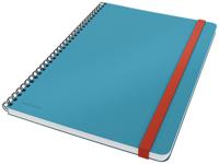 Leitz Cosy notitieboek met spiraalbinding, voor ft B5, gelijnd, blauw - thumbnail