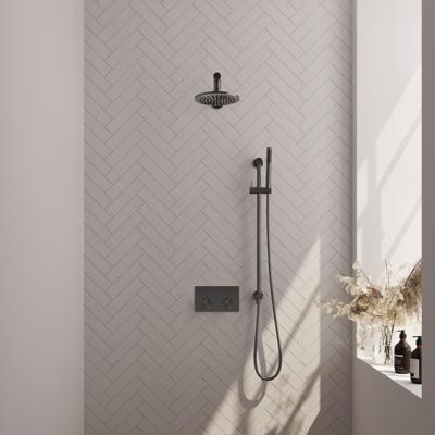 Gunmetal Edition thermostatische inbouw regendouche met drukknoppen SET 61 Gunmetal Edition thermostatische inbouw regendouche met drukknoppen SET 61