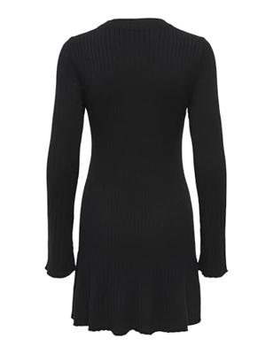 Only Onlmichella Ls O-neck Dress Knt Noos Jurken Black
