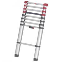 Hailo T80 Aluminium Telescoopladder 13 Treden + Stabilisatiebalk 111-380 cm - thumbnail
