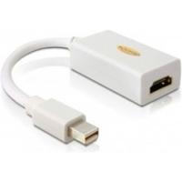 Delock 65128 Mini-displayport / HDMI Adapter [1x Mini-DisplayPort stekker - 1x HDMI-bus] Wit 12 cm - thumbnail