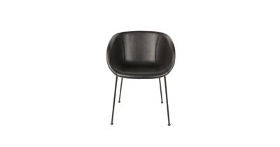 Zuiver Eetkamerstoel 'Feston' PU leer, kleur Zwart Zuiver Eetkamerstoel 'Feston' PU leer, kleur Zwart