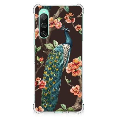 Sony Xperia 10 V Case Anti-shock Pauw met Bloemen Sony Xperia 10 V Case Anti-shock Pauw met Bloemen