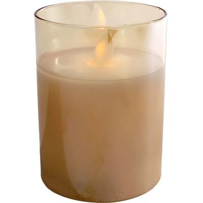 Sfeerverlichting Bianca S amber LED/glas 7,5x7,5,x10cm 3x AAA excl. batterij