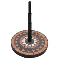 Parasolvoet rond 12 kg terracotta wit - thumbnail