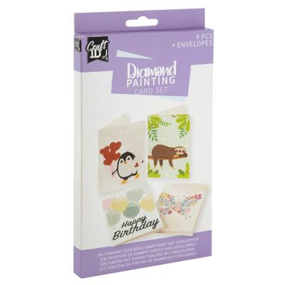 Craft ID Diamond painting kaarten set 18,1x13cm