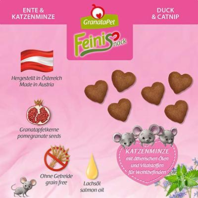 GRANATAPET FeiniSnack Duck and catnip - Kattensnoepje - 50g