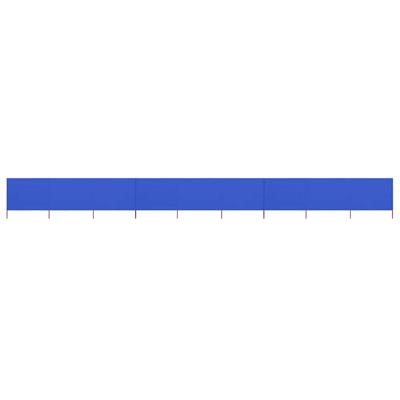 VidaXL Windscherm 9-panelen 1200x80 cm stof azuurblauw