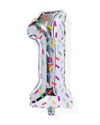 HEMA Folieballon cijfer 1 confetti XL