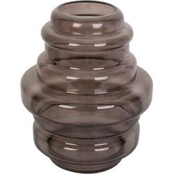 Bloemenvaas Distinct groot 30x 25 cm - chocoladebruin