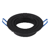 Miro - LED Inbouwspot - Kantelbaar armatuur - Diameter 93mm - GU10 Fitting incl. lamphouder - Rond - IP20 voor binnen - Zwart - thumbnail